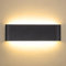 Schiele Wandleuchte 12W Wandlampe Innen 2800K Warmweiß 30cm Wandleuchte Schwarz Flurlampe Moderne Wandbeleuchtung Up Down Lampe Wand für Schlafzimmer Wohnzimmer Treppenhaus Korridor [Energieklasse F]