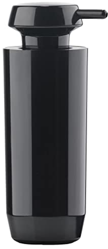 Zone Denmark Suii Seifenspender, Spender für Flüssigseife, Nachfüllbarer Pumpspender, Durchm. 6,3 cm, Höhe 17,5 cm, 250 ml, Schwarz
