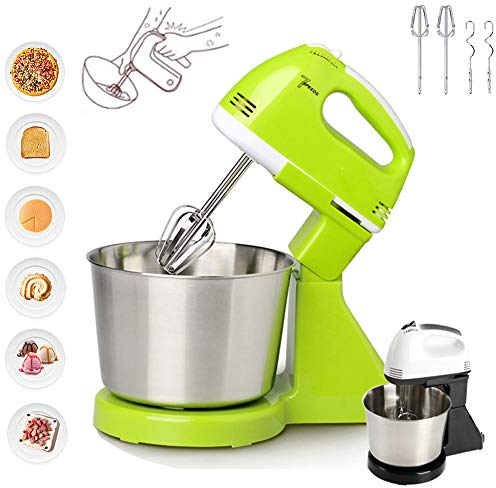 Huiit Electric Mixer Table Stand Handheld Egg Beater for Kitchen High Power Electric Food Mixer for Cake, Batter, Bread And More (100 W),Green