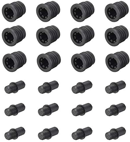 sourcing map Speaker Small Peg Kit Guides 19.5mm Black Dia 5.6mm 12 Pairs