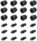 sourcing map Speaker Small Peg Kit Guides 19.5mm Black Dia 5.6mm 12 Pairs