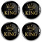 4 x Gel Aufkleber für Nabendeckel 60mm Durchmesser Felgenaufkleber Sticker für Felgen Emblem Doming für Auto Kfz Tuning Zubehör DM007 (Nr. 10 The King, Gel Aufkleber Set)