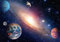 GALAXIE Fototapete VLIES-350x260 cm (079A)-Planeten Weltall Sterne Universum Astronaut Erde Planet-Inkl. Kleister-Vliestapete Bild Dekoration Wand-Dekor Moderne Motiv-Tapete Panorama Poster XXL