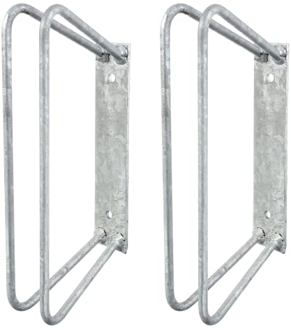Alberts 663681 Einzel-Fahrradhalter | zur Befestigung an der Wand | feuerverzinkt | Halter im Winkel von 90° | 2er Set
