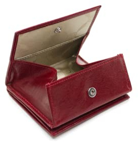 GIUDI ® Geldbörse Herren Mini-Börse Wiener Schachtel Echtleder Hochformat (Rot)