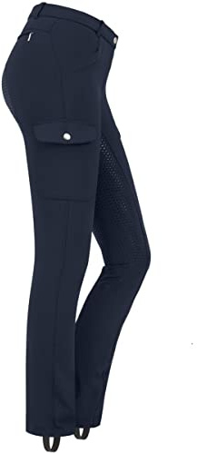 ELT Reithose Micro Jodhpur Cargo Silikon, 48, schwarz