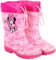 Stivali Pioggia Minnie Rosa e Fucsia per Bambine - Stivaletti Impermeabili Bambina con Minni Mouse e Suola Antiscivolo - Scarponcini Disney con Chiusura a Coulisse Rosa (Rosa e Fucsia, 26/27 EU)