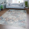 TT Home Wohnzimmer Teppich Flachgewebe Marokkanisch Design Used Look Ornamente Waschbar, Farbe:Bunt 4, Größe:160x220 cm