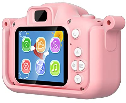 Luckxing Kinder Digitalkamera 2MP Selfie Kinder Kamera 1080P HD Videokamera Fotoapparat 2.0”Display Digitalkamera Für Weihnachten Spielzeug Für Jahre Jungen Mädchen - Wiederaufladbarer Akku