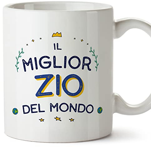 Mugffins Tazza in ceramica per ZIO 11 oz / 350 ml - In italiano - Il Miglior del Mondo - Idea regalo per compleanno, anniversario, natale