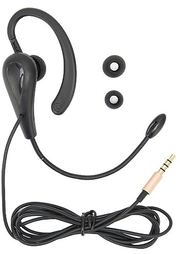 Zunate Call Center Headset Ear Hook, Single Sided, 3.5mm, Customer Service Headphone with Microphone for Laptop Mobile Phones