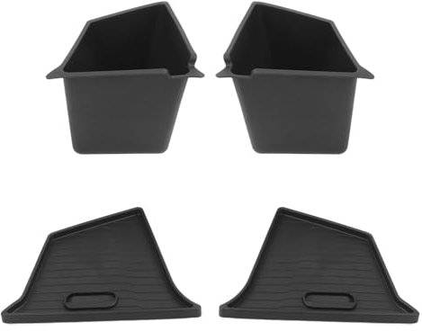 Model Y Trunk Storage Bins, Model Y Accessories, Tesla Model Y Trunk Organizer, Model Y Storage, 1pair Trunk Storage Bins Side Organizer Boxes Replacement for Tesla Model Y 2020 to 2023(with Lid)