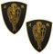 Erzengel St. Michael Saint Cross Schwert Schild Schutz 3D PVC Gummi Patches mit Verschluss Klettverschluss Rückseite Taktische Militär Moral Armband Emblem Abzeichen Dekorative Applikationen