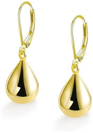 TOFBS Teardrop Earrings for Women Hypoallergenic Waterdrop Tear Drop Dangle Gold Silver Earrings Creative Fashion Jewelry Gifts Gold
