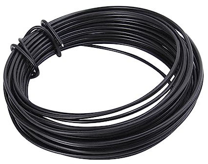 BESPORTBLE 10m Filo Metallico Flessibile per Giardinaggio Supporto per Piante Rampicanti Ferro per Fissare Viti e Fiori Resistente e Sicuro per Uso Ed Esterno Nero Spessore
