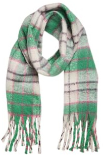 VERO MODA VMIVY League Scarf GA NOOS Schal, Jolly Green/Checks:Magenta/Plum PERFCT/Oatmeal, ONE Size
