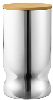 Georg Jensen Alfredo Canister Medium Stainless Steel & Yellow Ss Lid 1L