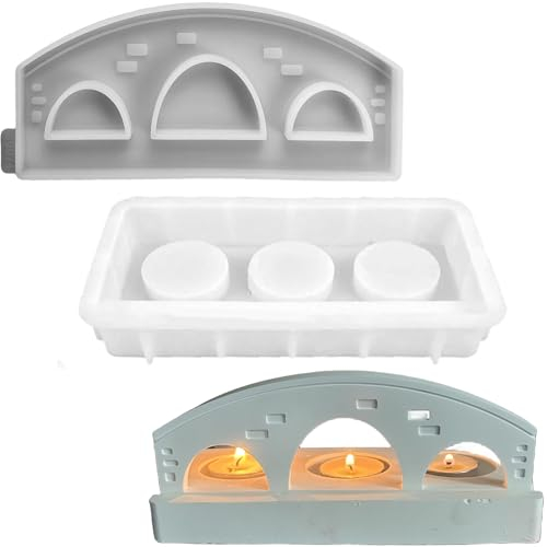 ALEFBET Silikonformen Gießformen, Silikonform Kerzenhalter, Silikon Gießform Kerzenhalter, Silikonformen Kerzenhalter,Gipsformen zum Gießen (Bogenbrücke)