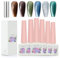 Adhere 12ml 6pcs Magnetic Cat Eye Gel Nail Polish Kit - Brown Green Blue White Gel para uñas Glitter Shining Nail Gel Polish Soak Off UV Magnetic Gel Nail Varnish