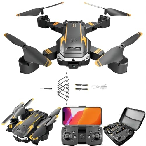 S6 Drohne mit Kamera 720P, Hindernisvermeidung Drohne für Kinder Anfänger WiFi FPV RC Quadrocopter mit 3 Batterien One Key Start/Landen Headless Modus 3D Flips Geschenk für Jungen Mädchen(yellow)