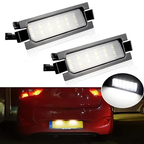 BHZNGD Error Free Number Plate Light, 2 Pack 18 SMD LED License Plate Lights with Compatible with Hyundai I30 GD CW Elantra GT Accent for K/ia C/eed JD ED, OEM#925011H500