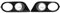 Shkalacar Front Lower Bumper Gitter Abdeckung Nebelscheinwerfer, Nebel Lampe Rahmen kompatibel mit BMW E46 M3 2001-2006, Nebel Licht Abdeckungen OEM:51112695255 51112695256
