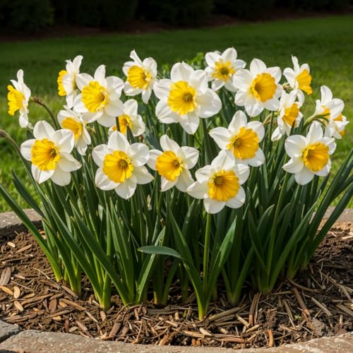 Narzissen Zwiebeln Winterhart Mehrjährig - Osterglocken Ice Follies | 25 Blumenzwiebeln, Duftende Pflanzen aus Holland, für Garten und Topf (keine Samen, nicht künstlich)