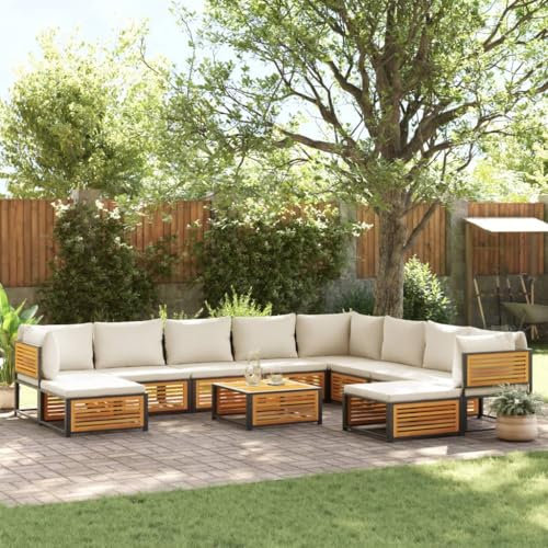 ShGaxin Set de sofás de jardín con Cojines 11 pzas Madera Maciza Acacia, Conjunto Jardin Exterior, Muebles Jardin Exterior, Mueble Terraza, Set De Jardin Exterior, Juegos De Terraza - 3214924