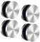 Zonon 4 Pack 316 Stainless Steel Round Button Glass Clamps Silver Glass Railing Bracket for 3/8 -9/16(9.7mm-14.2mm) Tempered Glass, Glass Panel Stabilizer Shelf Bracket for Balcony Stair Balustrade
