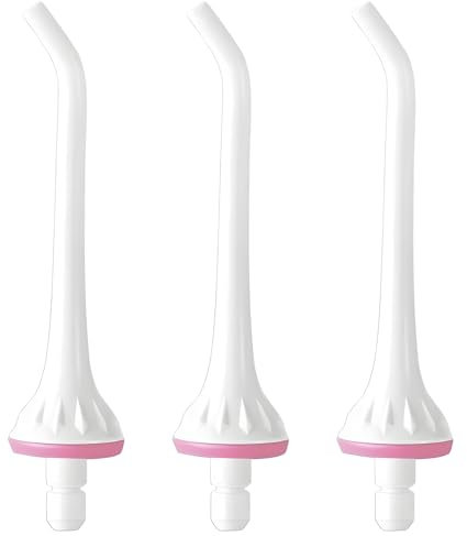 3 Stück Ersatzspitzen für COSLUS, Hangsun, Nicwell Wasserflosser, Munddusche Aufsätze Jet Tip Düse, Hochwertiges ABS-Material, Weiß