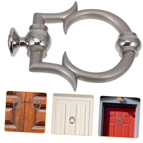 DOITOOL Llamador De La Puerta Enlace Mirillas Para Puerta Timbre Inalámbrico De Largo Alcance Manejar Gancho De Puerta Manija De La Puerta Mate Caer Retráctil Aleación De Zinc Silver