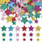 Nogeqi 270 Stück Moosgummi Sterne Sticker Glitzer, Moosgummi Glitzer Sticker Stern, Selbstklebend Aufkleber Sterne Basteln in 3 Größen für Kunsthandwerk, Grußkarten & Dekoration (Bunte Farben)