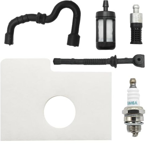 Hoypeyfiy Chain Saw Spark Plug Oil Tube Filters Kit, Replacement for Stihl 017 018 MS170 MS180 Chainsaw