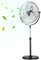 VEVOR Ventilateur sur pied industriel, 425 mm, ventilateur de sol, hauteur réglable de 1150 à 1470 mm, 3 vitesses réglables, débit d'air 4200 CFM, pour chambre à coucher, salon, maison, bureau, noir