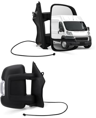Kistrba Außenspiegel Spiegel Manuell für Ducato Boxer Jumper Baujahr 2006-2025, Seitensicht-Spiegel Konvex mit Blinker, Nicht Beheizt, Recht