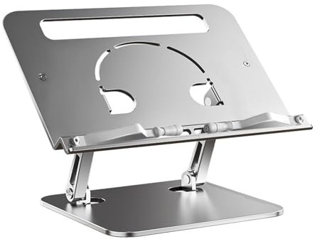 ZEPFJHE Support ergonomique pliable en aluminium léger pour ordinateur portable de 10 à 17 pouces