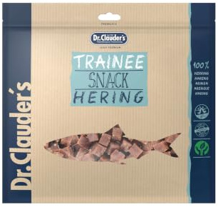 Trainee Snack Hering | Leckerli für Hunde & Katzen | 500 g | Mit FOS | Dr. Clauder's | Ergänzungsfuttermittel für Hunde & Katzen | 95 % Hering | Schonend dampfgetrocknet