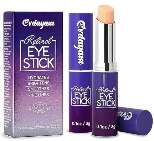 Eye Cream Augencreme Stick gegen dunkle Ringe & Schwellungen Under Eye Balm Stick with Caffeine Eye Brightener for Eye Bags, Wrinkles, Fine Lines 2er Pack