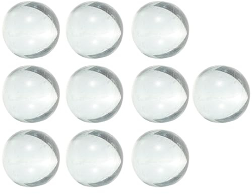 NULYLU 10 Stück Klare Glasmurmeln aus Glas Runde Durchsichtige Murmeln für Vasenfüllung Einfache Dekorative Glasperlen Langlebig und Vielseitig Einsetzbar für Vasen und Spiele