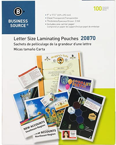 Business Source Laminierfolien, 3 ml, Briefgröße (20870)