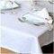 Linen & Cotton Elegante Festliche Tischdecke Stoff Tischtuch Tischwäsche Florence mit Hohlsaum, Lang -100% Leinen, Weiß/Weiss (143 x 250 cm) für Deko Hochzeit Hotel Restaurant Cafe Gastronomie