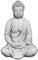 gartendekoparadies.de Sitzende Buddha Statue, Steinfigur, H. 39 cm, 12 kg, Grau, frostsicher aus Steinguss für Außenbereich