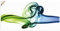 ARTland Wanddeko Wandtattoo selbstklebende Vinylfolie 100x50 cm Design Abstrakte Kunst Muster Rauch Blau Grün Bunt T9MK
