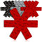 COM-FOUR® 9X Protector de Fieltro - Protector de sartenes contra arañazos - Alfombra Protectora de sartenes y ollas (09 Piezas - Gris/Rojo/Negro)