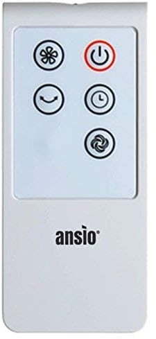ANSIO Remote control for 30-inch Tower Fan, Compatible Models: 1001,1002, 1004,1053