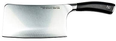 Rockingham Forge Equilibrium 16.5cm Cleaver, German Stainless Steel Blade, Black Handle, Silver