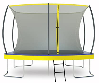 ZERO GRAVITY Ultima 5 Rectangular Barrel Trampoline in 3 Sizes. High Specification with Safety Enclosure Netting and Ladder (10ft x 7ft Barrel)