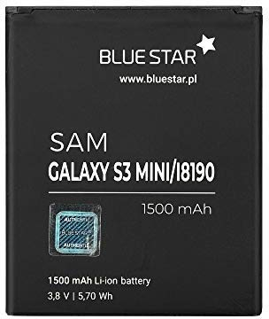 Bluestar Akku Ersatz kompatibel mit Samsung Galaxy S3 Mini I8190 1500mAh Li-lon Austausch Batterie Accu EB425161LU
