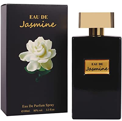 EAU DE JASMINE EDP Spray 100ml, Long Lasting Ladies Fragrance To Attract Men, Feminine Luxurious Perfume for Women with Jasmine Sambac, Vanilla & Amber Spicy Floral Notes Women's Perfume Gift Set