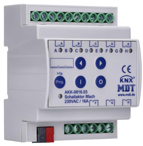 MDT technologies Schaltaktor 8-fach 4TE REG, 16A, 230VAC, Komp. AKK-0816.03